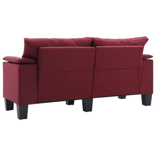 2-personers sofa stof vinrød