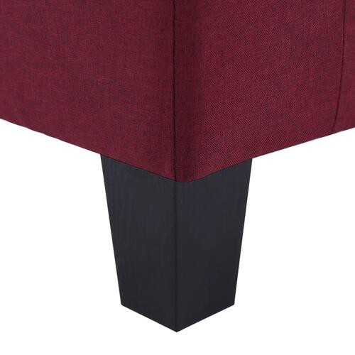 2-personers sofa stof vinrød