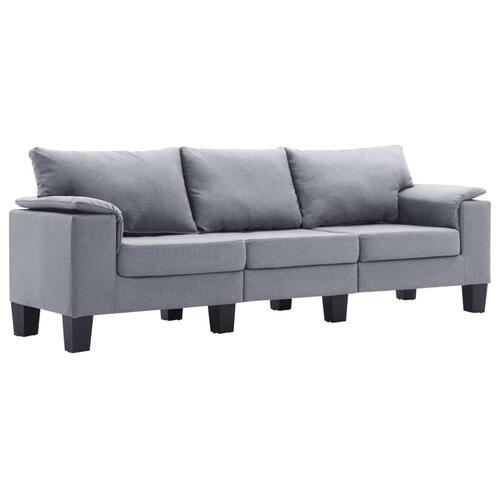 3-personers sofa stof lysegrå