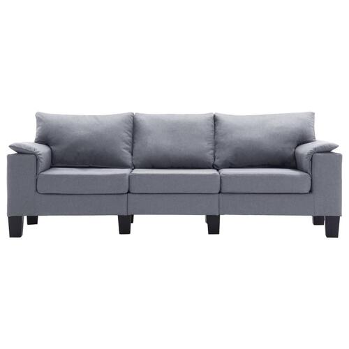 3-personers sofa stof lysegrå