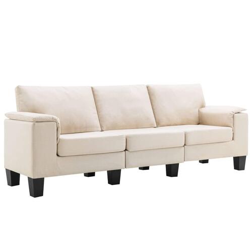 3-personers sofa stof cremefarvet