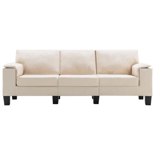 3-personers sofa stof cremefarvet