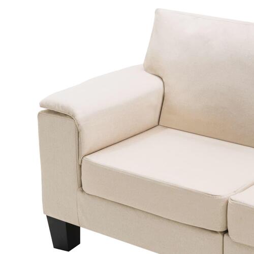 3-personers sofa stof cremefarvet