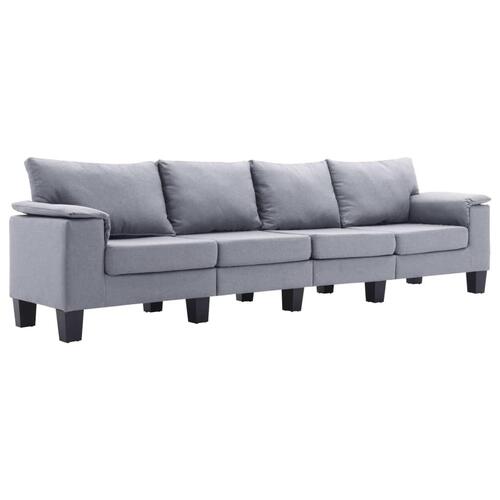 4-personers sofa stof lysegrå