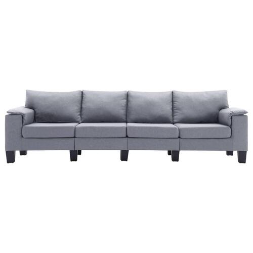 4-personers sofa stof lysegrå