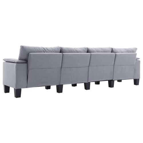 4-personers sofa stof lysegrå