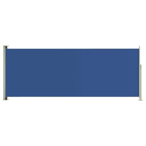 Sammenrullelig sidemarkise til terrassen 117x300 cm Blå