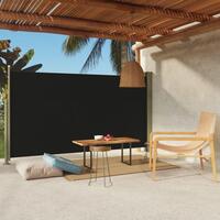 Sammenrullelig sidemarkise til terrassen 170 x 300 cm sort