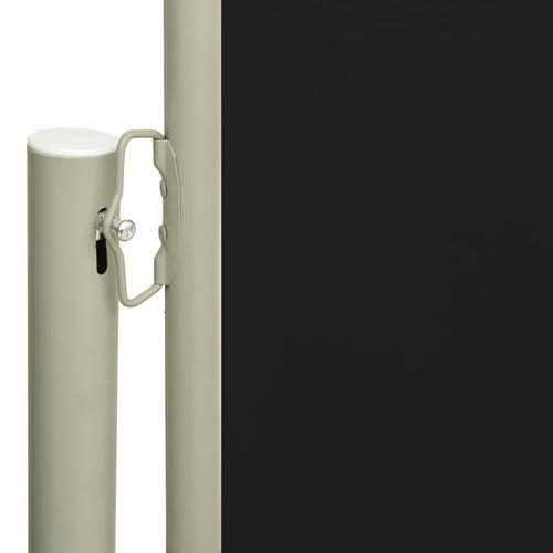 Sammenrullelig sidemarkise til terrassen 170 x 300 cm sort