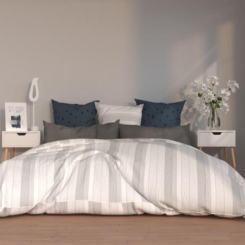 Sengeborde 2 stk. 40x40x56 cm spånplade hvid