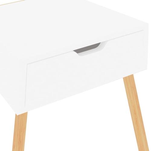 Sengeborde 2 stk. 40x40x56 cm spånplade hvid