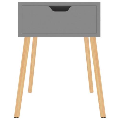 Sengeborde 2 stk. 40x40x56 cm spånplade grå