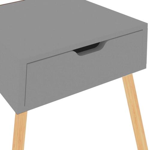 Sengeborde 2 stk. 40x40x56 cm spånplade grå