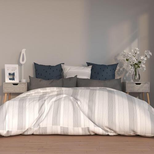 Sengeborde 2 stk. 40x40x56 cm spånplade betongrå