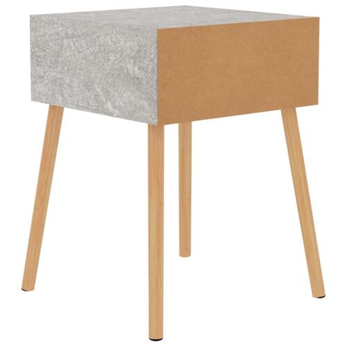 Sengeborde 2 stk. 40x40x56 cm spånplade betongrå