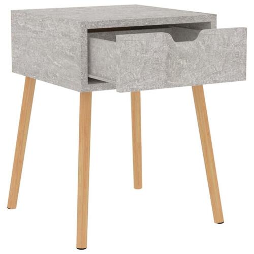 Sengeborde 2 stk. 40x40x56 cm spånplade betongrå