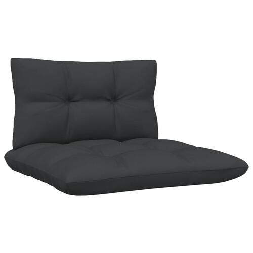 4-personers havesofa med antracitgrå hynder massivt fyrretræ