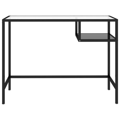 Computerbord 100x36x74 cm glas sort