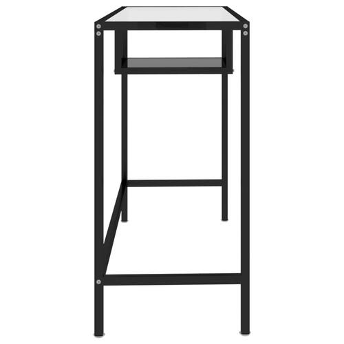 Computerbord 100x36x74 cm glas sort