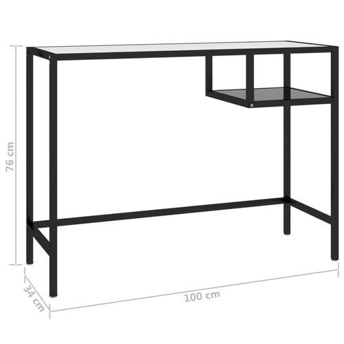 Computerbord 100x36x74 cm glas sort