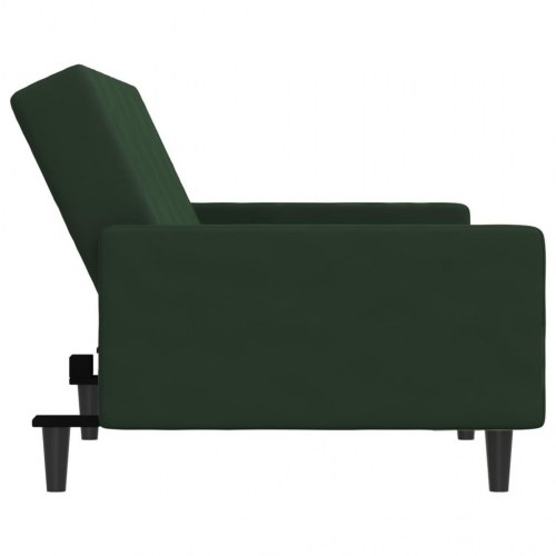 2-personers sovesofa fløjl mørkegrøn