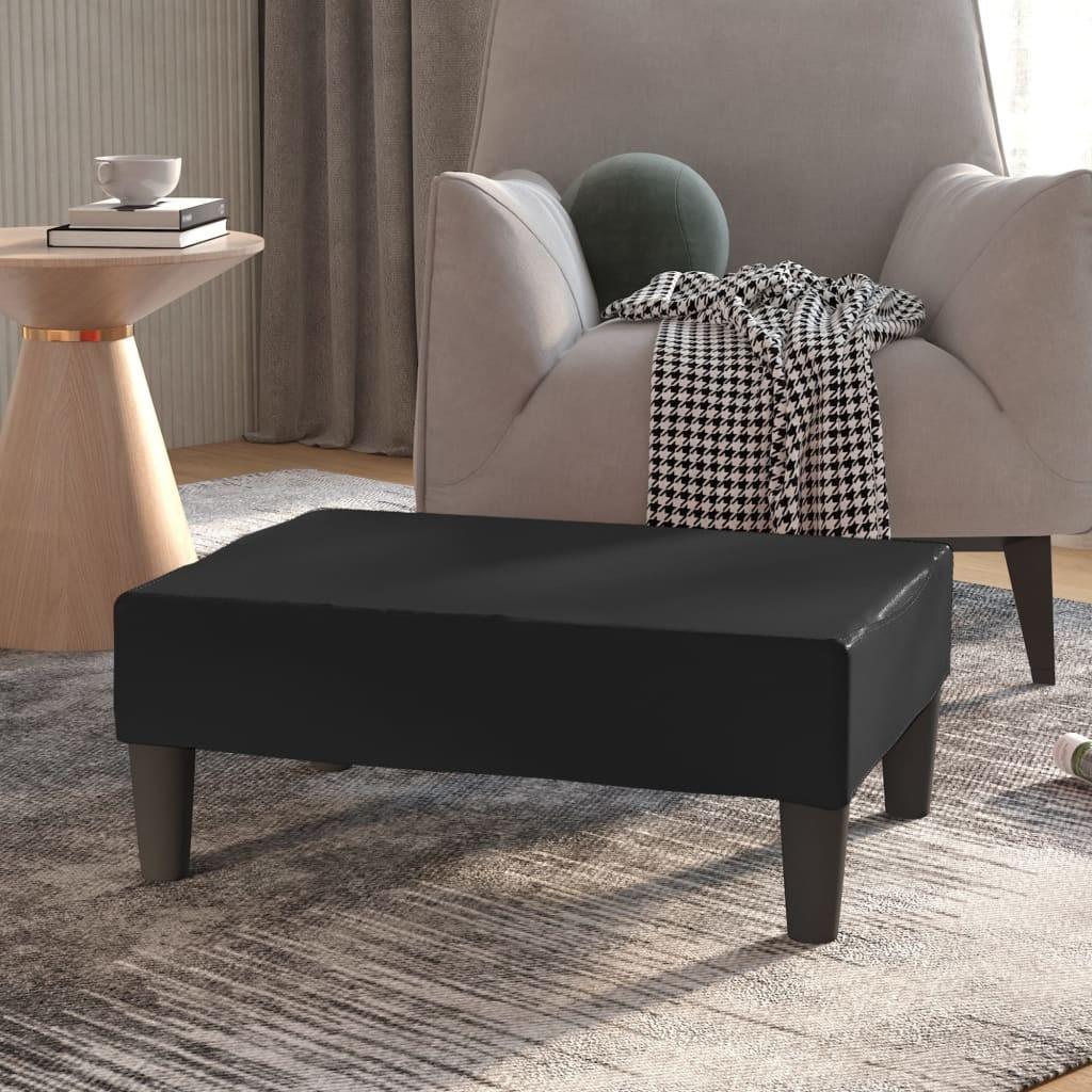 Fodskammel 78x56x32 cm kunstlæder sort