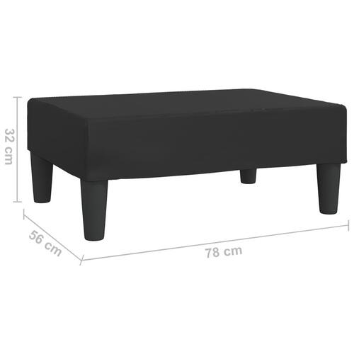 Fodskammel 78x56x32 cm kunstlæder sort