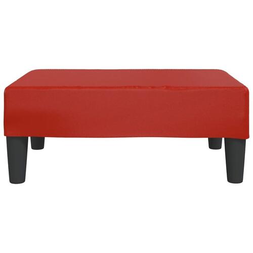 Fodskammel 78x56x32 cm kunstlæder vinrød