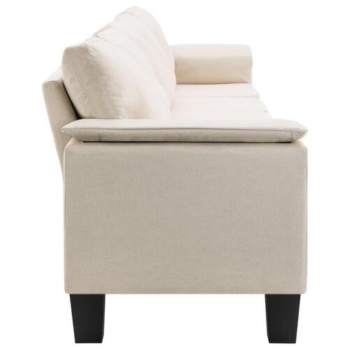 5-personers sofa stof cremefarvet