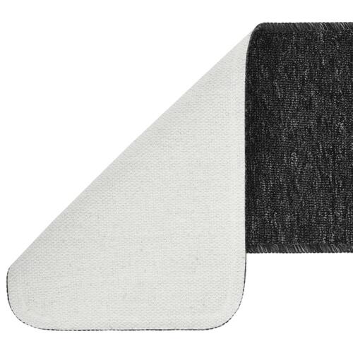 Skridsikre trappemåtter 15 stk. 75x20 cm rektangulær antracit
