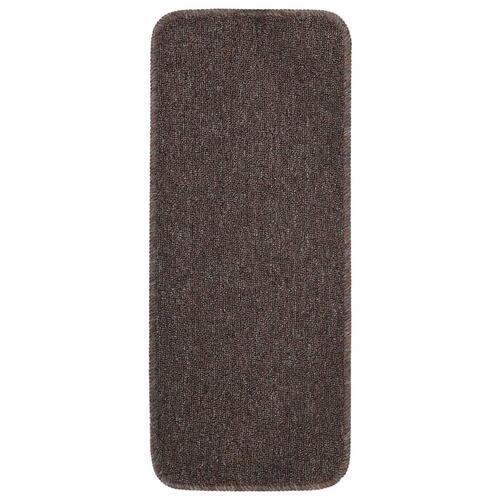 Skridsikre trappemåtter 15 stk. 60x25 cm rektangulær brun