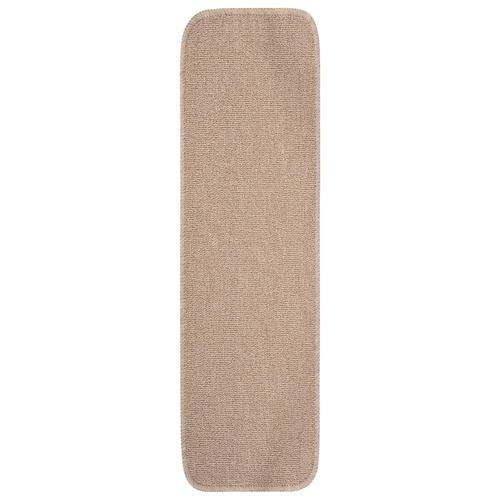 Skridsikre trappemåtter 15 stk. 75x20 cm rektangulær beige