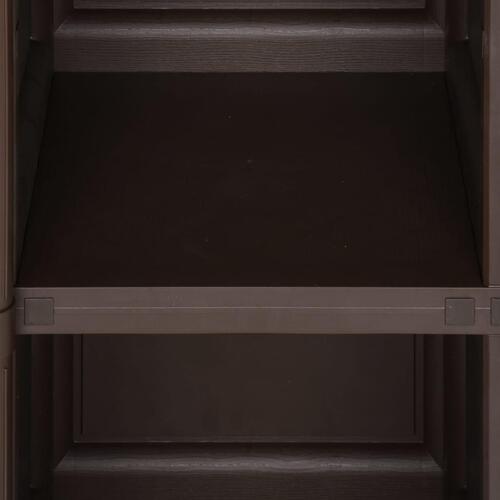 Plastikskab 40x43x125 cm trædesign brun
