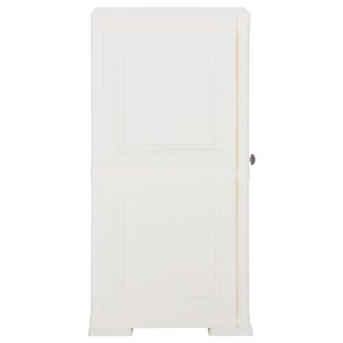 Plastikskab 40x43x85,5 cm trædesign angorahvid