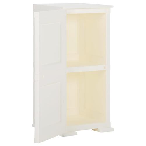 Plastikskab 40x43x85,5 cm trædesign angorahvid