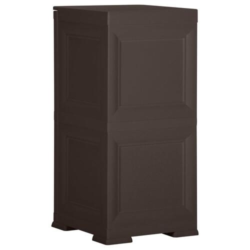 Plastikskab 40x43x85,5 cm trædesign brun