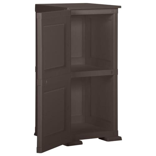 Plastikskab 40x43x85,5 cm trædesign brun