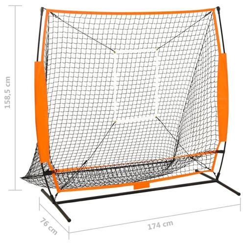 Multisport træningsnet til baseball 174x76x158,5 cm sort