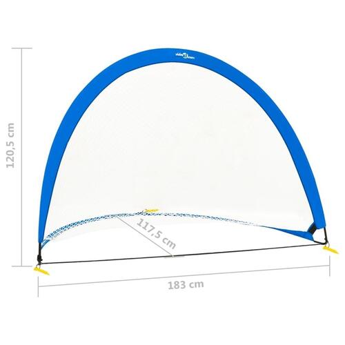 Børnefodboldmål 2 stk. med opbevaringstaske 183x117,5x120,5 cm