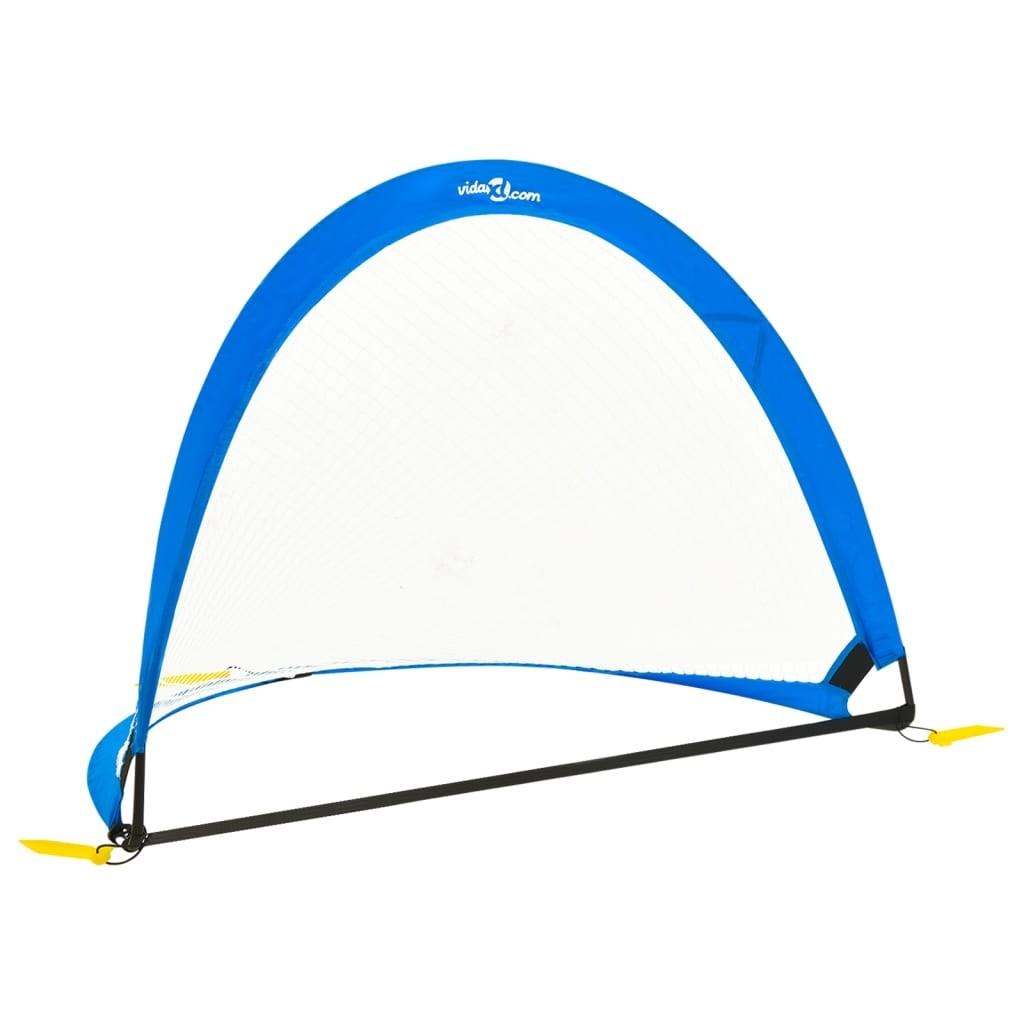 Børnefodboldmål 2 stk. med opbevaringstaske 119x82x84,5 cm