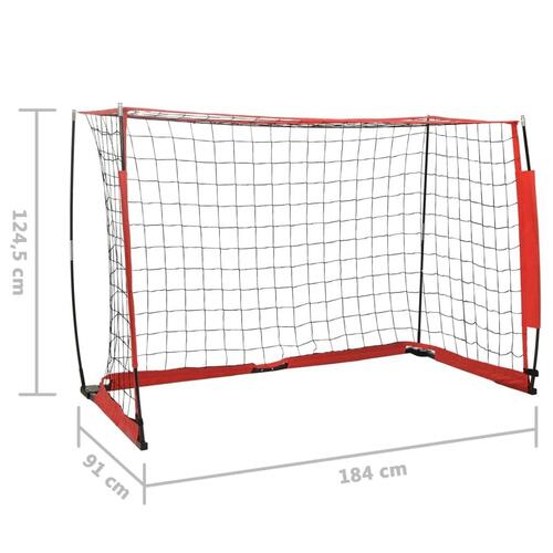 Fodboldmål 184x91x124,5 cm stål
