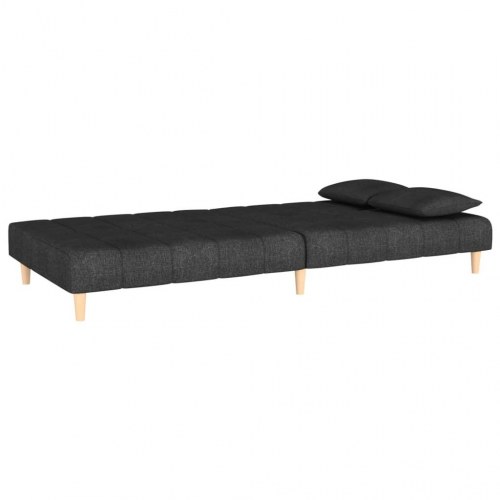 2-personers sovesofa stof sort