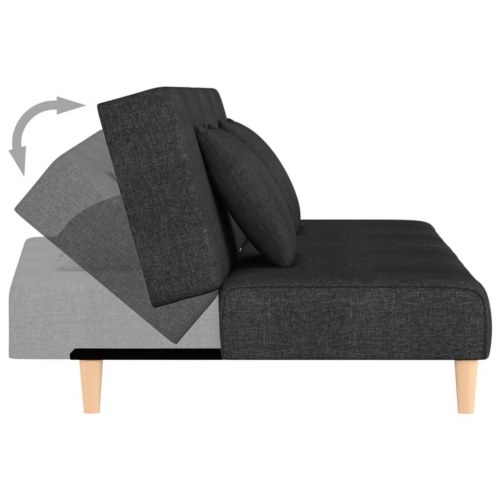 2-personers sovesofa stof sort