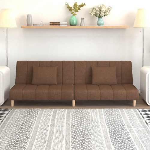 2-personers sovesofa stof brun