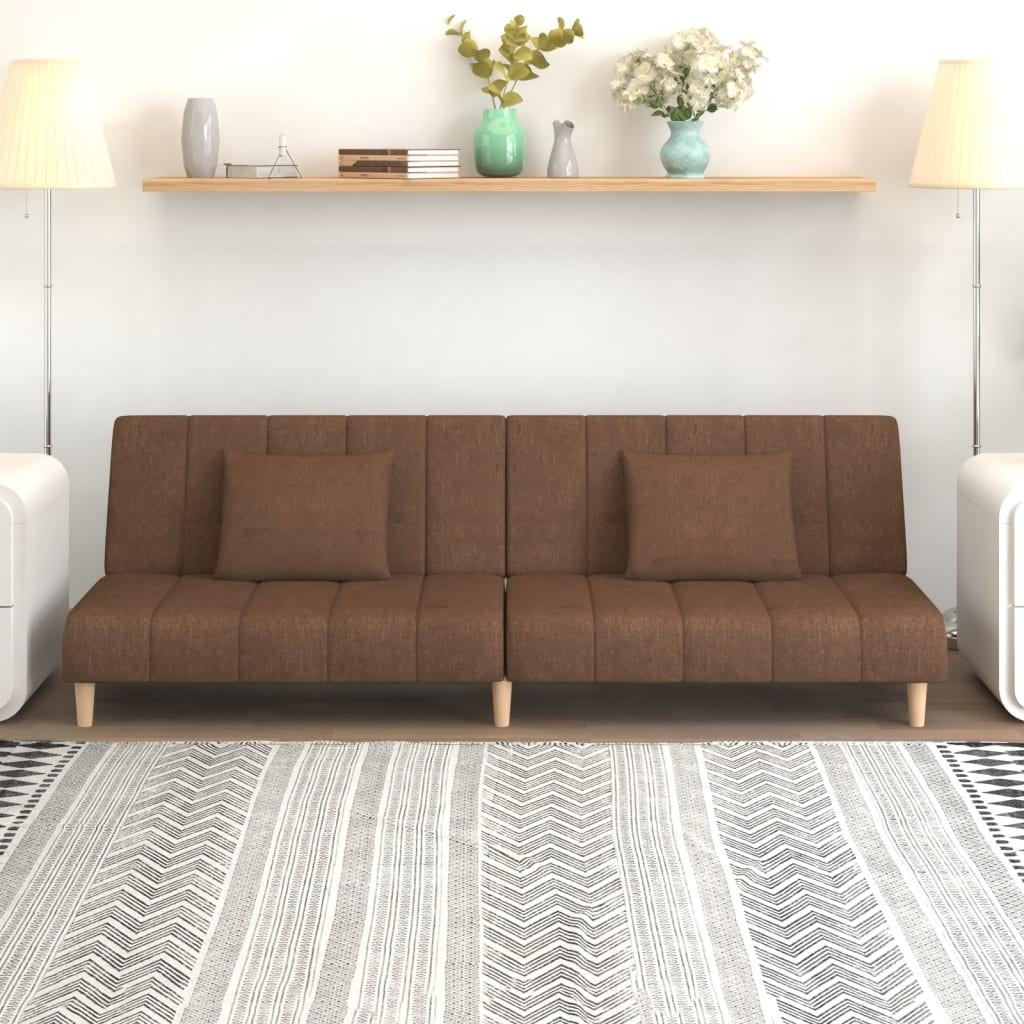 2-personers sovesofa stof brun