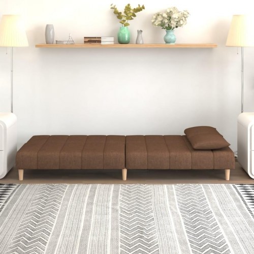2-personers sovesofa stof brun