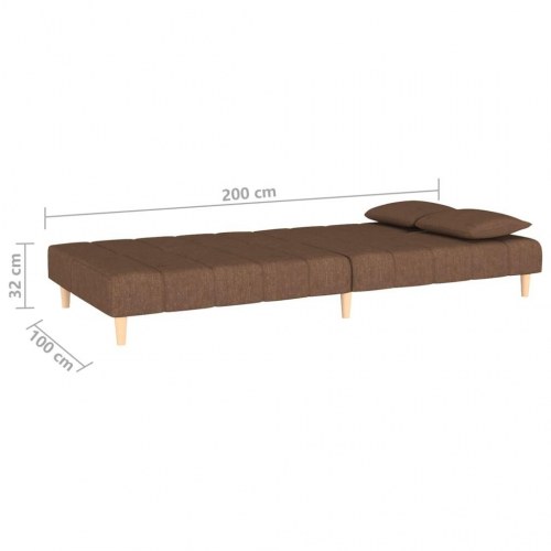2-personers sovesofa stof brun