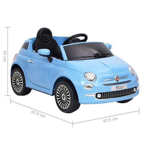 Elektrisk bil til børn Fiat 500 blå