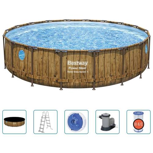 Power Steel swimmingpoolsæt 549x122 cm