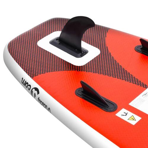 Oppusteligt paddleboardsæt 300x76x10 cm rød